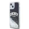 DKNY Liquid Glitter Arch Logo tok iPhone 15 készülékhez fekete