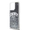 DKNY Liquid Glitter Arch Logo tok iPhone 15 Pro Max készülékhez fekete