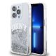 DKNY Liquid Glitter Arch Logo tok iPhone 14 Pro készülékhez átlátszó