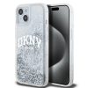 DKNY Liquid Glitter Arch Logo tok iPhone 15 készülékhez átlátszó