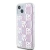 DKNY Liquid Glitter Checkered Pattern tok iPhone 15 készülékhez rózsaszín