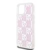 DKNY Liquid Glitter Checkered Pattern tok iPhone 15 készülékhez rózsaszín