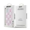 DKNY Liquid Glitter Checkered Pattern tok iPhone 15 készülékhez rózsaszín