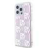 DKNY Liquid Glitter Checkered Pattern tok iPhone 15 Pro Max készülékhez rózsaszín