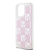 DKNY Liquid Glitter Checkered Pattern tok iPhone 15 Pro Max készülékhez rózsaszín