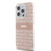 DKNY PC/TPU Repeat Pattern Tonal Stripe Magsafe tok iPhone 13 Pro készülékhez rózsaszín