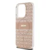 DKNY PC/TPU Repeat Pattern Tonal Stripe Magsafe tok iPhone 13 Pro készülékhez rózsaszín
