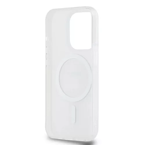 DKNY PC/TPU Repeat Pattern Tonal Stripe Magsafe tok iPhone 13 Pro készülékhez rózsaszín