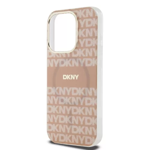 DKNY PC/TPU Repeat Pattern Tonal Stripe Magsafe tok iPhone 14 Pro Max készülékhez rózsaszín