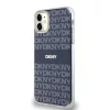 DKNY PC/TPU Repeat Pattern Tonal Stripe Magsafe tok iPhone 11 készülékhez kék