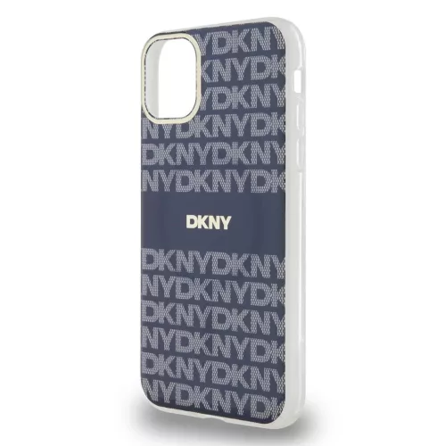 DKNY PC/TPU Repeat Pattern Tonal Stripe Magsafe tok iPhone 11 készülékhez kék