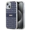 DKNY PC/TPU Repeat Pattern Tonal Stripe Magsafe tok iPhone 15 készülékhez kék
