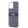 DKNY PC/TPU Repeat Pattern Tonal Stripe Magsafe tok iPhone 15 készülékhez kék