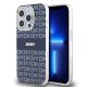 DKNY PC/TPU Repeat Pattern Tonal Stripe Magsafe tok iPhone 15 Pro Max készülékhez kék