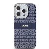 DKNY PC/TPU Repeat Pattern Tonal Stripe Magsafe tok iPhone 15 Pro Max készülékhez kék