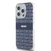 DKNY PC/TPU Repeat Pattern Tonal Stripe Magsafe tok iPhone 15 Pro Max készülékhez kék