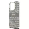 DKNY PC/TPU Repeat Pattern Tonal Stripe Magsafe tok iPhone 13 Pro készülékhez bézs