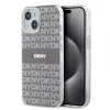 DKNY PC/TPU Repeat Pattern Tonal Stripe Magsafe tok iPhone 14 készülékhez bézs
