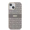 DKNY PC/TPU Repeat Pattern Tonal Stripe Magsafe tok iPhone 14 készülékhez bézs