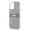 DKNY PC/TPU Repeat Pattern Tonal Stripe Magsafe tok iPhone 14 készülékhez bézs