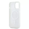 DKNY PC/TPU Repeat Pattern Tonal Stripe Magsafe tok iPhone 14 készülékhez bézs
