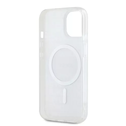 DKNY PC/TPU Repeat Pattern Tonal Stripe Magsafe tok iPhone 14 készülékhez bézs