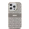 DKNY PC/TPU Repeat Pattern Tonal Stripe Magsafe tok iPhone 14 Pro Max készülékhez bézs