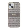 DKNY PC/TPU Repeat Pattern Tonal Stripe Magsafe tok iPhone 15 készülékhez bézs