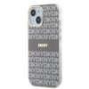 DKNY PC/TPU Repeat Pattern Tonal Stripe Magsafe tok iPhone 15 készülékhez bézs