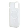 DKNY PC/TPU Repeat Pattern Tonal Stripe Magsafe tok iPhone 15 készülékhez bézs