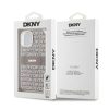 DKNY PC/TPU Repeat Pattern Tonal Stripe Magsafe tok iPhone 15 készülékhez bézs