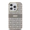 DKNY PC/TPU Repeat Pattern Tonal Stripe Magsafe tok iPhone 15 Pro Max készülékhez bézs