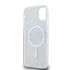 DKNY PC/TPU Repeat Pattern Tonal Stripe Magsafe tok iPhone 11 készülékhez fekete