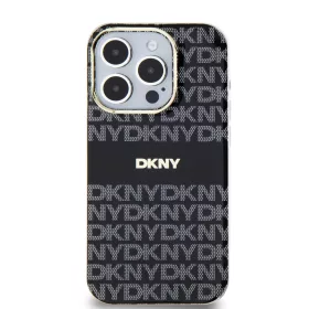   DKNY PC/TPU Repeat Pattern Tonal Stripe Magsafe tok iPhone 13 Pro készülékhez fekete