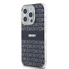 DKNY PC/TPU Repeat Pattern Tonal Stripe Magsafe tok iPhone 13 Pro készülékhez fekete