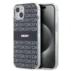 DKNY PC/TPU Repeat Pattern Tonal Stripe Magsafe tok iPhone 14 készülékhez fekete