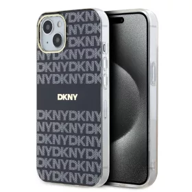   DKNY PC/TPU Repeat Pattern Tonal Stripe Magsafe tok iPhone 14 készülékhez fekete