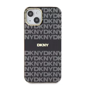   DKNY PC/TPU Repeat Pattern Tonal Stripe Magsafe tok iPhone 14 készülékhez fekete
