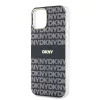 DKNY PC/TPU Repeat Pattern Tonal Stripe Magsafe tok iPhone 14 készülékhez fekete