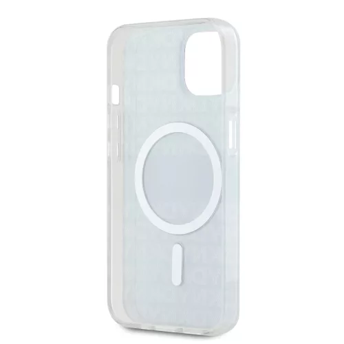 DKNY PC/TPU Repeat Pattern Tonal Stripe Magsafe tok iPhone 14 készülékhez fekete