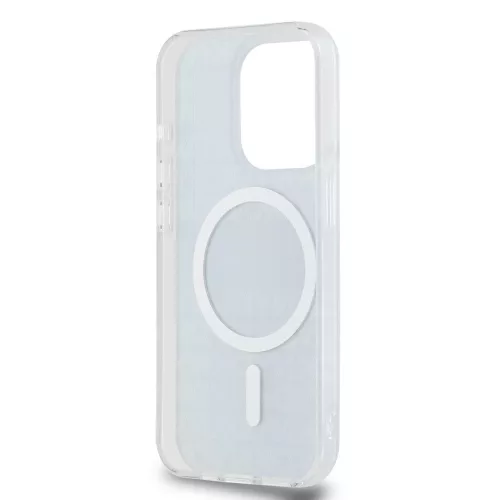 DKNY PC/TPU Repeat Pattern Tonal Stripe Magsafe tok iPhone 14 Pro Max készülékhez fekete