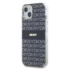 DKNY PC/TPU Repeat Pattern Tonal Stripe Magsafe tok iPhone 15 készülékhez fekete