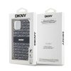 DKNY PC/TPU Repeat Pattern Tonal Stripe Magsafe tok iPhone 15 készülékhez fekete