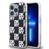 DKNY PC/TPU Checkered Pattern tok iPhone 14 Pro készülékhez fekete