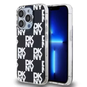   DKNY PC/TPU Checkered Pattern tok iPhone 14 Pro Max készülékhez fekete