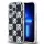 DKNY PC/TPU Checkered Pattern tok iPhone 14 Pro Max készülékhez fekete