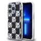 DKNY PC/TPU Checkered Pattern tok iPhone 14 Pro Max készülékhez fekete
