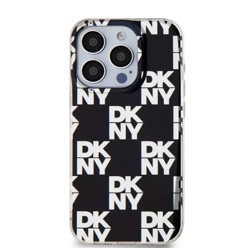 DKNY PC/TPU Checkered Pattern tok iPhone 14 Pro Max készülékhez fekete
