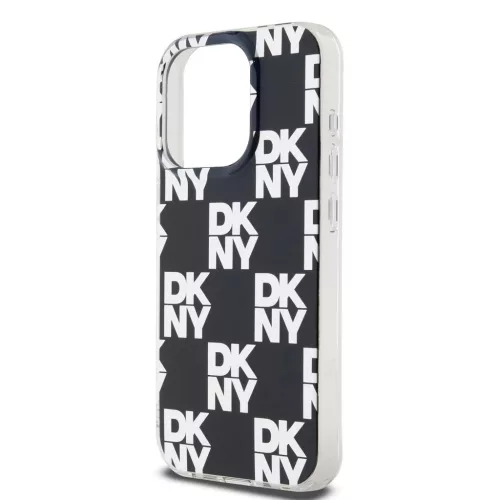 DKNY PC/TPU Checkered Pattern tok iPhone 14 Pro Max készülékhez fekete
