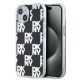 DKNY PC/TPU Checkered Pattern tok iPhone 15 készülékhez fekete